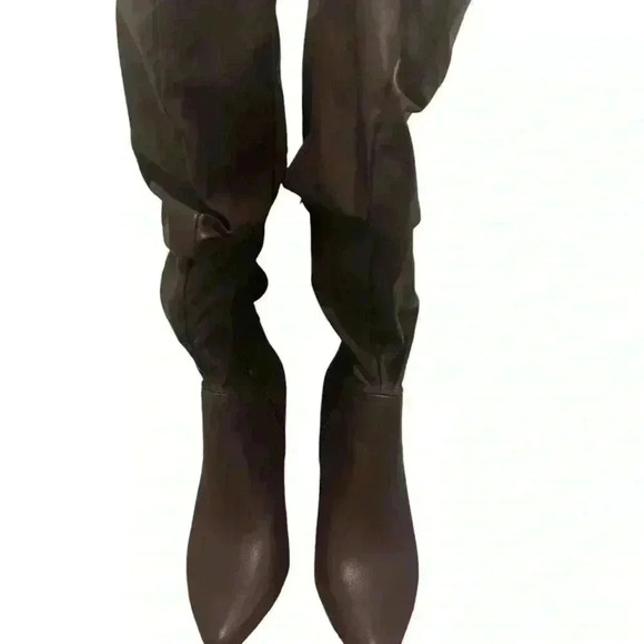 CHRISTIAN SIRIANO - Dark Purple Calf Length Boots. Size: 9 - Picture 3 of 4